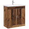 vidaXL F&uuml;rdőszoba b&uacute;tor szett Antik Fa 81 x 40 x 84,5 cm Szerelt Fa