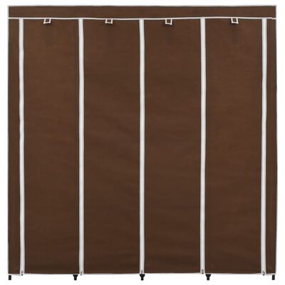 vidaXL barna ruhásszekrény 4 tárolórekesszel 175 x 45 x 170 cm