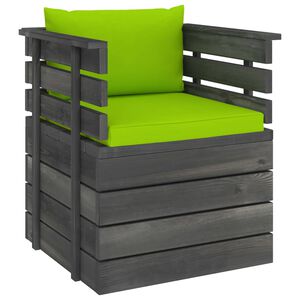 vidaXL fenyőfa kerti karossz&eacute;k p&aacute;rn&aacute;kkal
