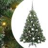 vidaXL Mű kar&aacute;csonyfa 150 LED-del &aacute;llv&aacute;nnyal Z&ouml;ld 120 cm PE &eacute;s PVC