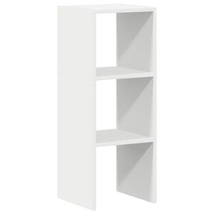 vidaXL feh&eacute;r sz&iacute;nű szerelt fa k&ouml;nyvespolc halmozhat&oacute; 30 x 30 x 80 cm