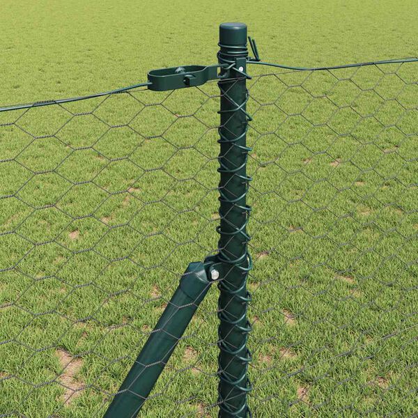 vidaXL Ker&iacute;t&eacute;soszlop Sz&uuml;rke 50 x 1,2 m (36 mm h&aacute;l&oacute;) Ac&eacute;l &eacute;s PVC