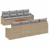 vidaXL Kerti Kanap&eacute; Szett 9 pcs Beige &eacute;s Vil&aacute;gossz&uuml;rke polirattan
