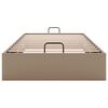 vidaXL Ottomán ágykeret matrac nélkül cappucino 90x200 cm műbőr
