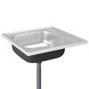 vidaXL ez&uuml;st rozsdamentes ac&eacute;l lefoly&oacute;s konyhamosogat&oacute; 600x600x155 mm