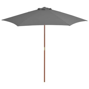 vidaXL antracitsz&uuml;rke k&uuml;lt&eacute;ri napernyő far&uacute;ddal 270 cm