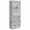 vidaXL Szekr&eacute;ny szett 2 pcs Betonsz&uuml;rke 66 x 34,5 x 87 cm Szerelt Fa