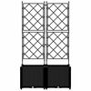 vidaXL Kerti cser&eacute;p 2 pcs Fekete 80 x 40 x 143 cm Ac&eacute;l