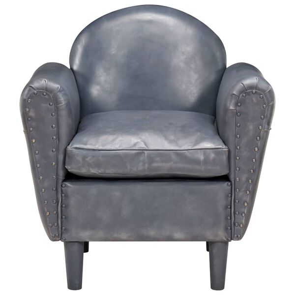 vidaXL sz&uuml;rke val&oacute;di bőr kagyl&oacute;fotel 77 x 65 x 79 cm