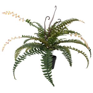 vidaXL Mesters&eacute;ges Fern Fa Z&ouml;ld 58 x 13 x 60 cm Sz&ouml;vet &eacute;s PE