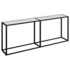 vidaXL feh&eacute;r m&aacute;rv&aacute;nysz&iacute;nű edzett &uuml;veg t&aacute;lal&oacute;asztal 200 x 35 x 75,5 cm