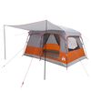 vidaXL Csal&aacute;di S&aacute;tor Sz&uuml;rke &eacute;s narancs 320 x 210 x 180 cm Poli&eacute;szter