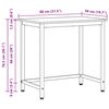 vidaXL asztal Fekete t&ouml;lgy 80 x 50 x 76,5 cm Műszaki fa &eacute;s ac&eacute;l