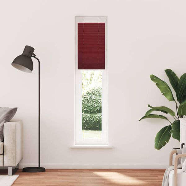 vidaXL plisz&iacute;rozott redőny Bordeaux piros 45x200 cm Sz&ouml;vetsz&eacute;less&eacute;g