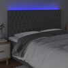 vidaXL s&ouml;t&eacute;tsz&uuml;rke sz&ouml;vet LED-es fejt&aacute;mla 200x7x118/128 cm