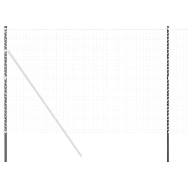 vidaXL Ker&iacute;t&eacute;soszlop 12 pcs Sz&uuml;rke Porsz&oacute;rt Ac&eacute;l