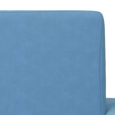 vidaXL 2-személyes kék puha plüss gyerekkanapéágy