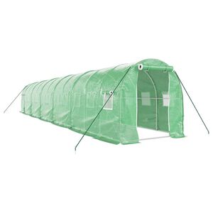 vidaXL z&ouml;ld ac&eacute;lv&aacute;zas melegh&aacute;z 24 m&sup2; 12 x 2 x 2 m