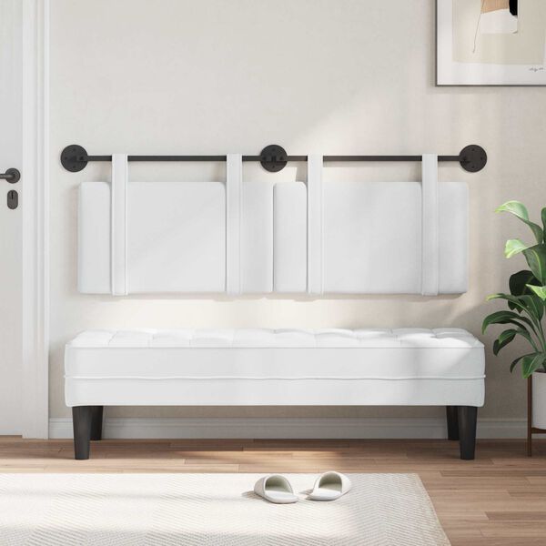 vidaXL Fali Fejt&aacute;mla Falra szerelhető Feh&eacute;r 150 x 55 x 5 cm sz&ouml;vet