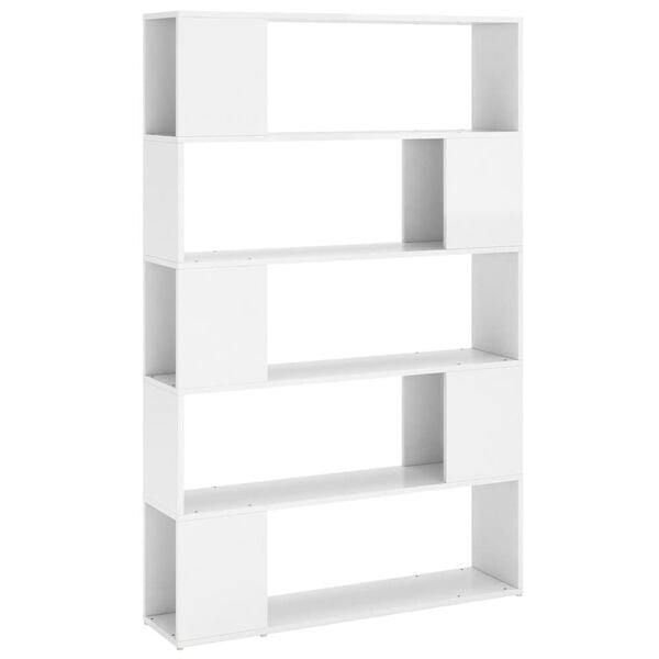 vidaXL magasf&eacute;nyű feh&eacute;r szerelt fa t&eacute;relv&aacute;laszt&oacute; k&ouml;nyvespolc