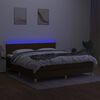 vidaXL barna sz&ouml;vet rug&oacute;s &eacute;s LED-es &aacute;gy matraccal 180 x 200 cm