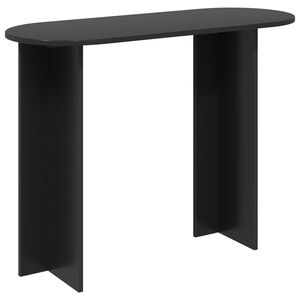 vidaXL Konzolasztal Fekete T&ouml;lgy 100 x 39,5 x 75 cm Szerelt Fa