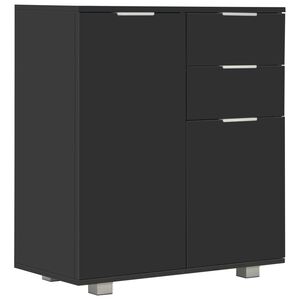 vidaXL magasf&eacute;nyű fekete szerelt fa t&aacute;lal&oacute;szekr&eacute;ny 71x35x80 cm