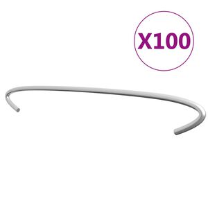 vidaXL 100 db horganyzott ac&eacute;l gabionhorog 50 cm