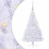 vidaXL Mű kar&aacute;csonyfa 150 LED-del &aacute;llv&aacute;nnyal Feh&eacute;r 120 cm PVC &eacute;s Ac&eacute;l
