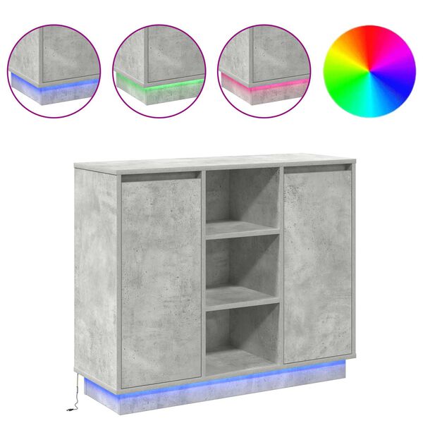 vidaXL LED t&aacute;lal&oacute; Beton Sz&uuml;rke 90 x 32 x 75 cm Faanyag