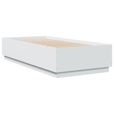 vidaXL fehér szerelt fa ágykeret 90 x 200 cm