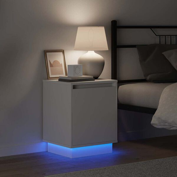 vidaXL &Eacute;jjeliszekr&eacute;ny Feh&eacute;r 39 x 34,5 x 50 cm Faanyag