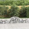 vidaXL 6 db &iacute;ves horganyzott vas gabion kos&aacute;r 200x50x40/60 cm