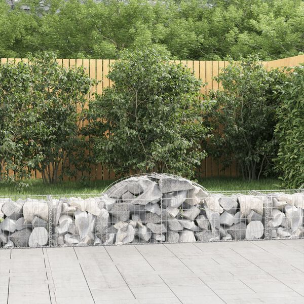vidaXL 6 db &iacute;ves horganyzott vas gabion kos&aacute;r 200x50x40/60 cm