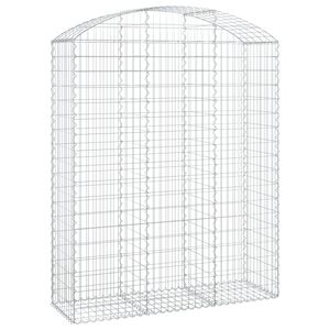 vidaXL &iacute;ves horganyzott vas gabion kos&aacute;r 150x50x180/200 cm