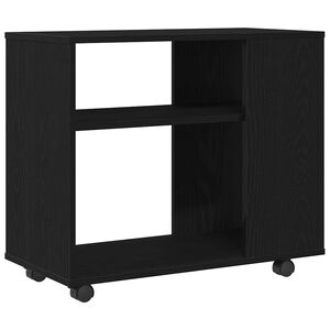 vidaXL fekete t&ouml;lgyfa kisasztal 70 x 35 x 60,5 cm