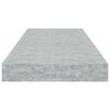vidaXL 4 db betonsz&uuml;rke MDF lebegő fali polc 60 x 23,5 x 3,8 cm