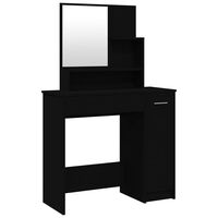 vidaXL fekete tükrös fésülködőasztal 86,5 x 35 x 136 cm