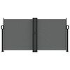 vidaXL antracitsz&uuml;rke beh&uacute;zhat&oacute; oldals&oacute; napellenző 120 x 600 cm
