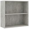 vidaXL 2 szintes betonsz&uuml;rke forg&aacute;cslap k&ouml;nyvszekr&eacute;ny 80x30x76,5 cm
