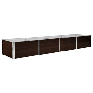 vidaXL barna horganyzott ac&eacute;l kerti magas&aacute;gy&aacute;s 320 x 80 x 45 cm