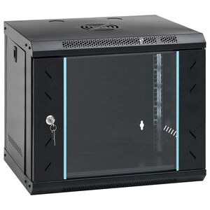 vidaXL 9U fali h&aacute;l&oacute;zati szekr&eacute;ny 19" IP20 53x40x45 cm