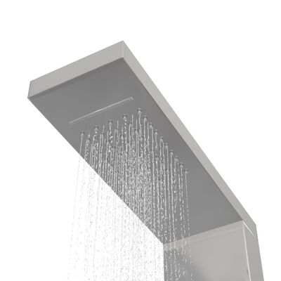 vidaXL rozsdamentes acél szögletes zuhanypanelrendszer