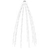 vidaXL kar&aacute;csonyfa-f&eacute;nyh&aacute;l&oacute; 250 hideg feh&eacute;r LED-del 250 cm
