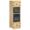 vidaXL Cabinet polcokkal SKI M&eacute;zes Barna 60 x 32 x 40 cm T&ouml;m&ouml;r fenyőfa