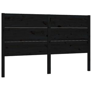 vidaXL fekete t&ouml;m&ouml;r fenyőfa fejt&aacute;mla 206x4x100 cm