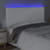 vidaXL feh&eacute;r műbőr LED-es fejt&aacute;mla 200x5x118/128 cm