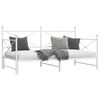 vidaXL Daybed with Trundle without Mattress White 107x203 cm acél