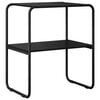 vidaXL Konzolasztal Fekete T&ouml;lgy 60 x 42,5 x 70 cm Szerelt Fa