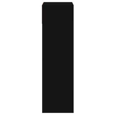 vidaXL fekete szerelt fa cipőszekrény 60x34x116 cm